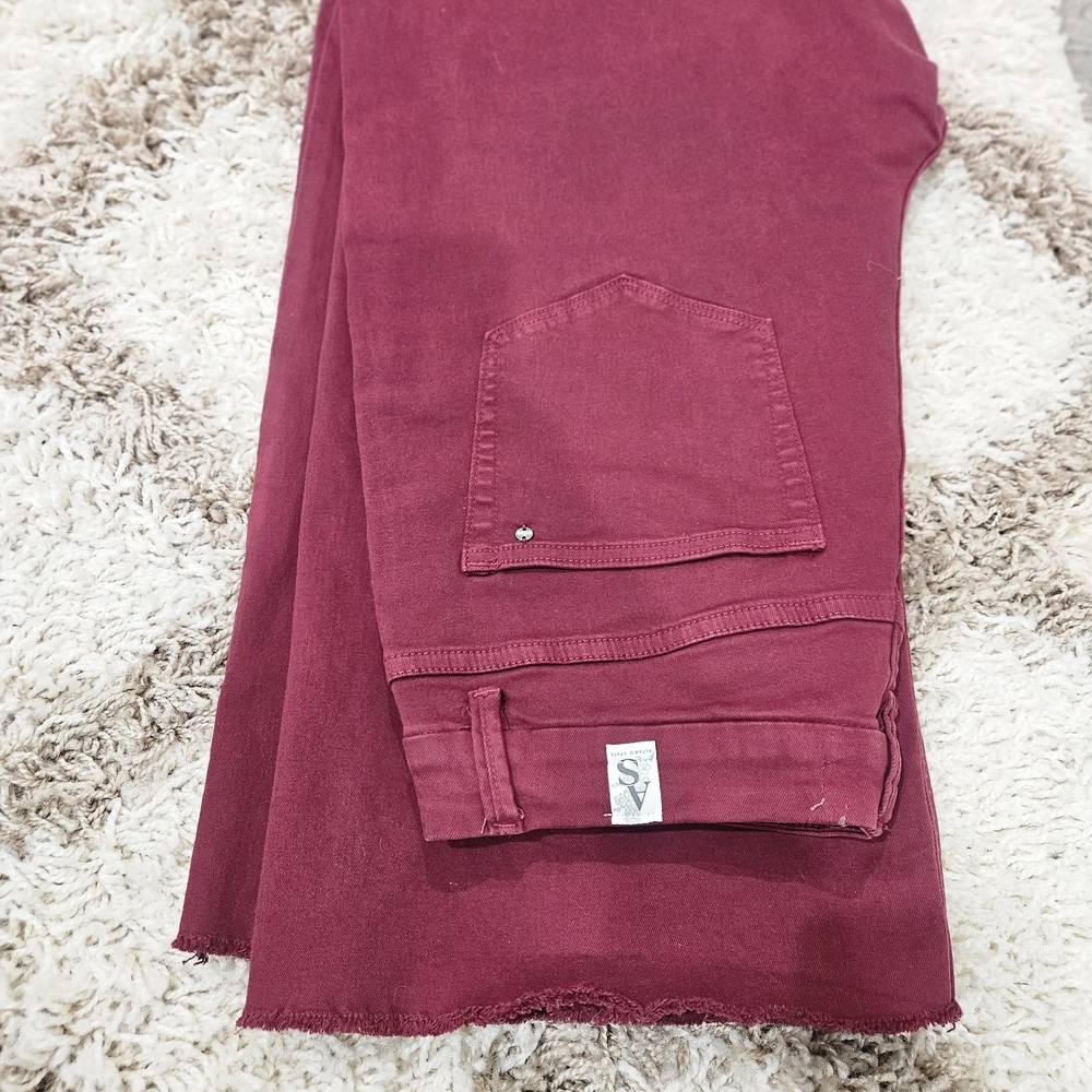 Altar'd State Boot Cut Pants in Deep Berry